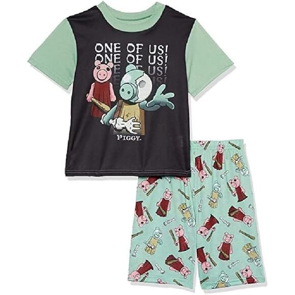 NEW PIGGY Boys 2-Piece Loose-fit Pajama Set Super Soft & Cute Size 4 - Picture 1 of 1
